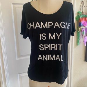 Champagne is my spirit animal tee,